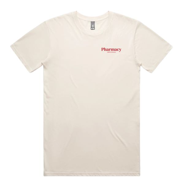 Mens Staple Tee 5001 Ecru (Red)-01