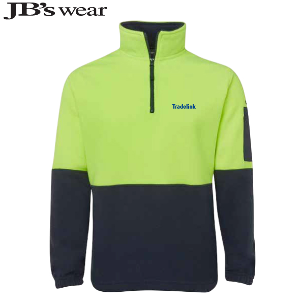 JB's Hi Vis Half Zip Polar Fleece 6HVPF
