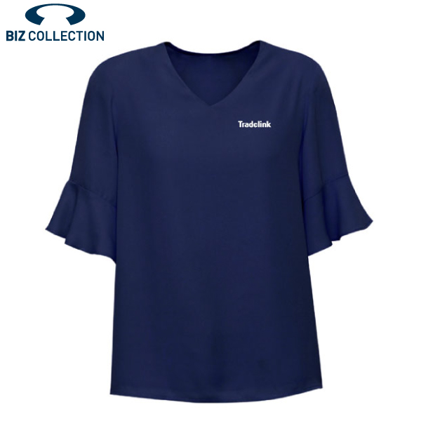 Biz Collection Aria Fluted Sleeve Blouse RB966LS